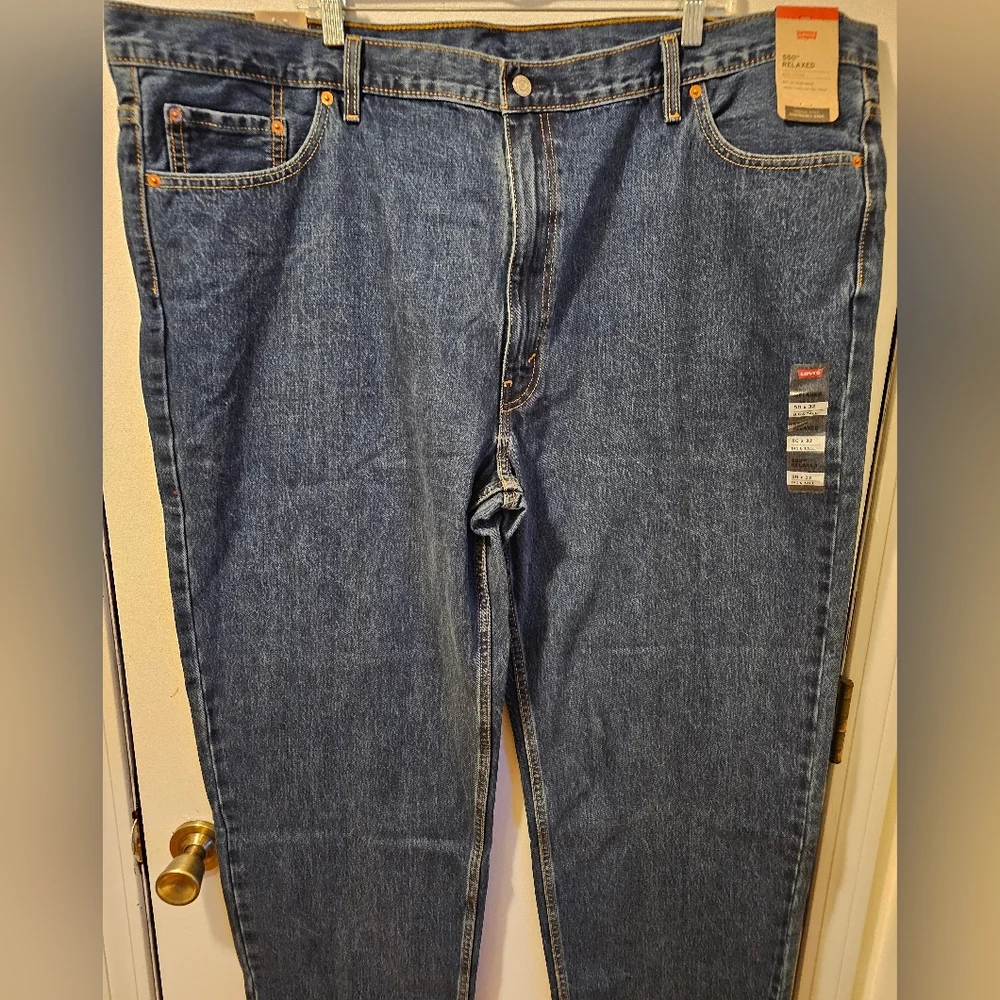 Levi's 550 Jeans Relaxed Fit 100% Cotton Men's Size 50 X 32 NWT